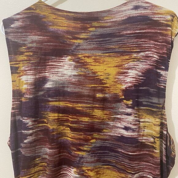 Classiques Entier Womens Silk Blend Wrap V Nexk Ruched Side Sleeveless Top Sz 3X - Picture 7 of 8